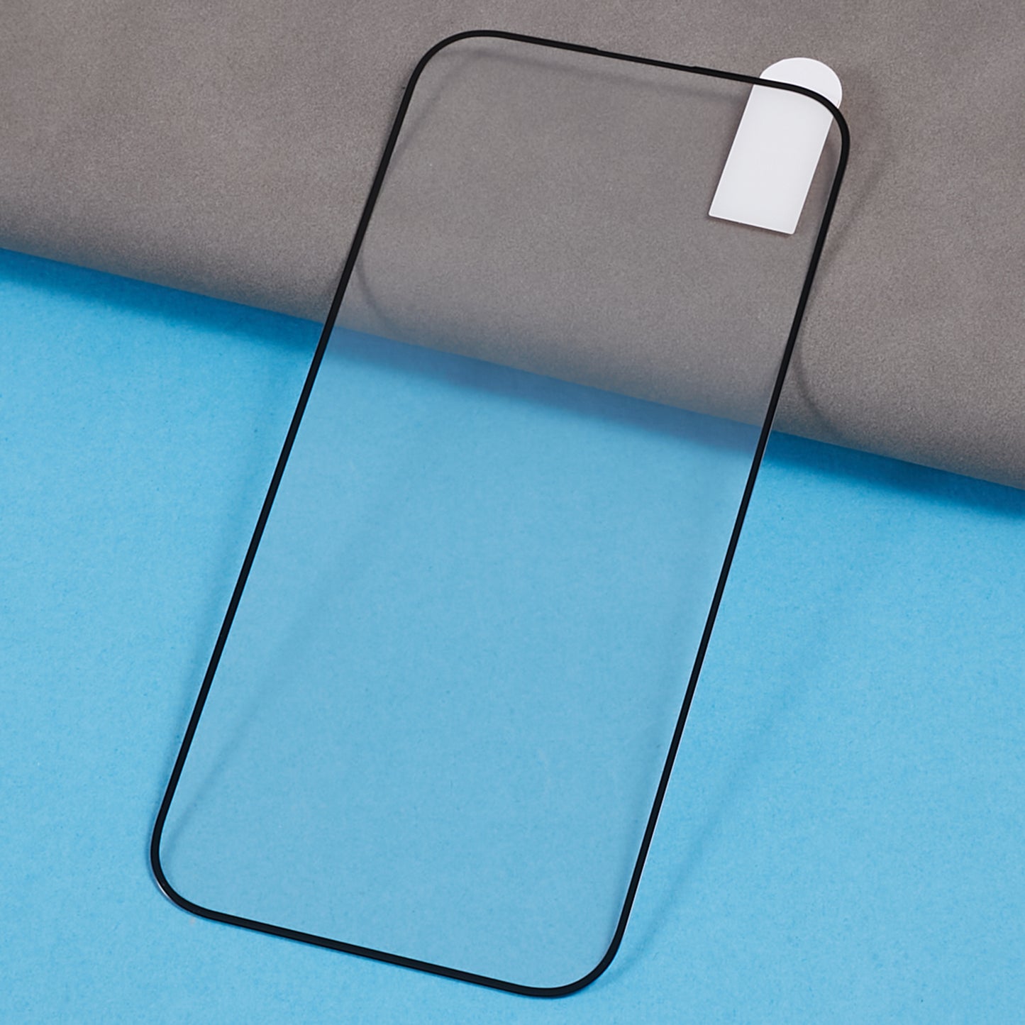 For iPhone 15 Pro Electroplated Silk Printing Film Full Cover Full Glue Tempered Glass Screen Protector