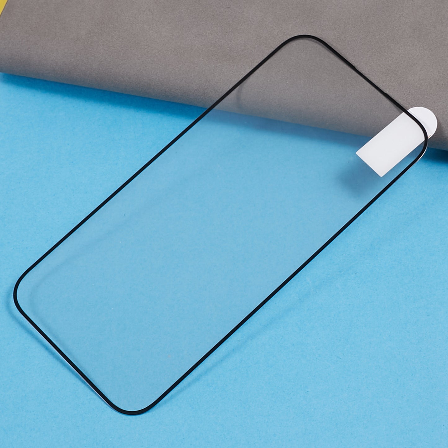 For iPhone 15 Pro Electroplated Silk Printing Film Full Cover Full Glue Tempered Glass Screen Protector