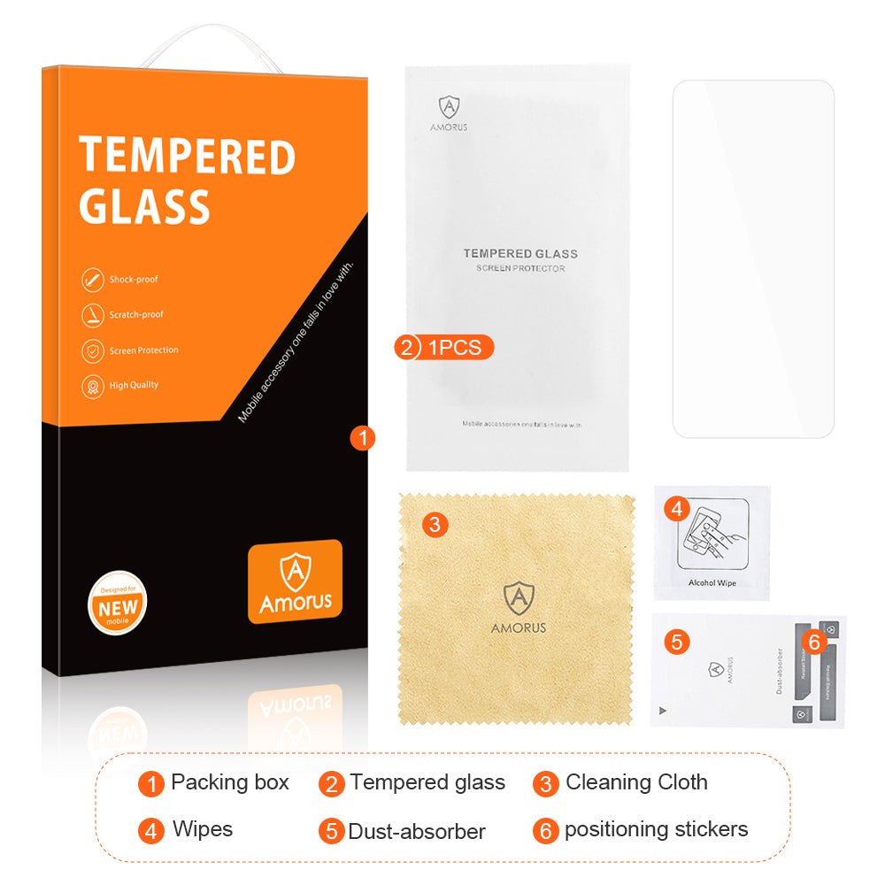 AMORUS For Nothing Phone (2) Anti-explosion Screen Protector 2.5D Arc Edge High Aluminum-silicon Glass Film