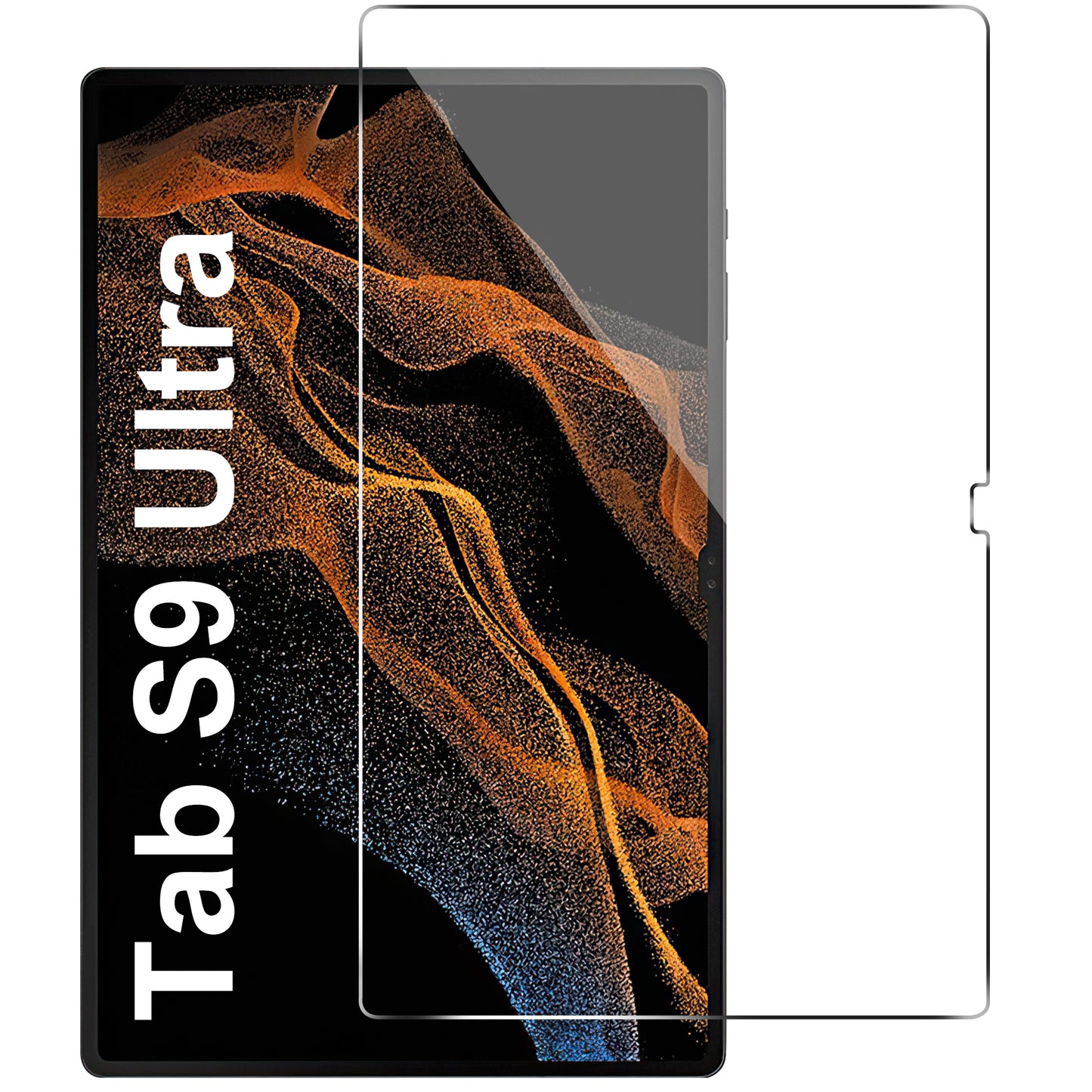 For Samsung Galaxy Tab S9 Ultra / Tab S8 Ultra Tablet Screen Protector Arc Edge Dustproof Tempered Glass Screen Film