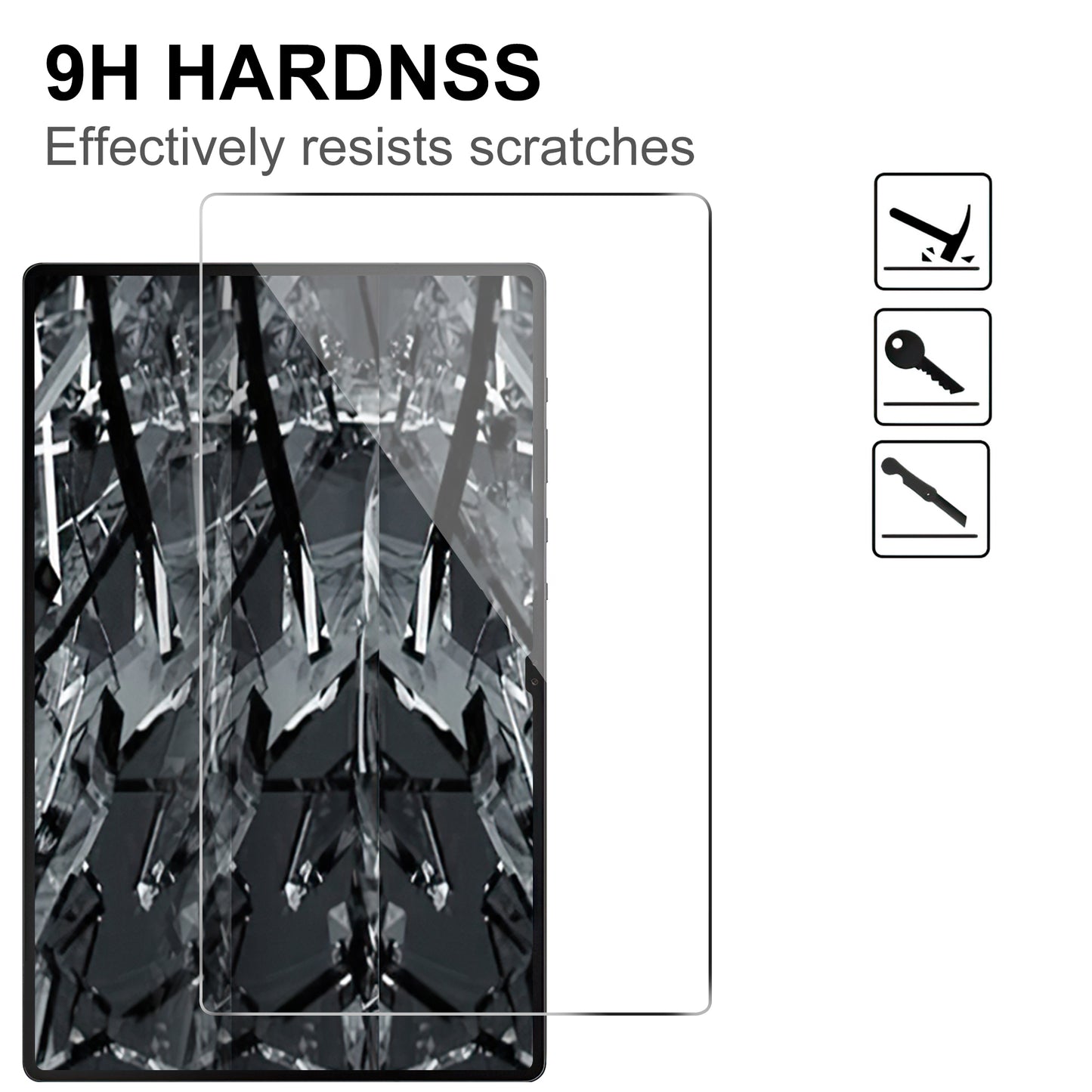 For Samsung Galaxy Tab S9 Ultra / Tab S8 Ultra Tablet Screen Protector Arc Edge Dustproof Tempered Glass Screen Film