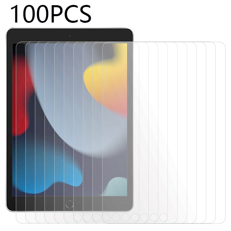 100PCS For iPad 10.2 (2019) / (2020) / (2021) Screen Protector Scratch Resistant Tempered Glass Film