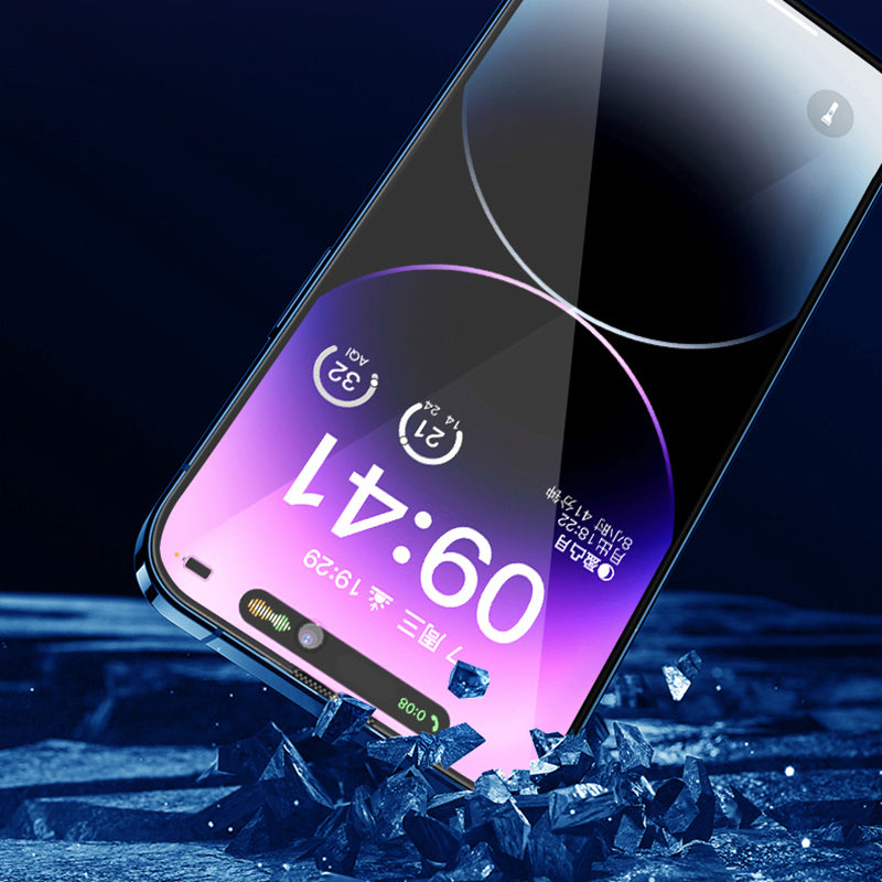 X-LEVEL For iPhone 15 / 14 Pro Tempered Glass Anti-spy Film Silk Printing 2.5D Full Glue Full Screen Protector