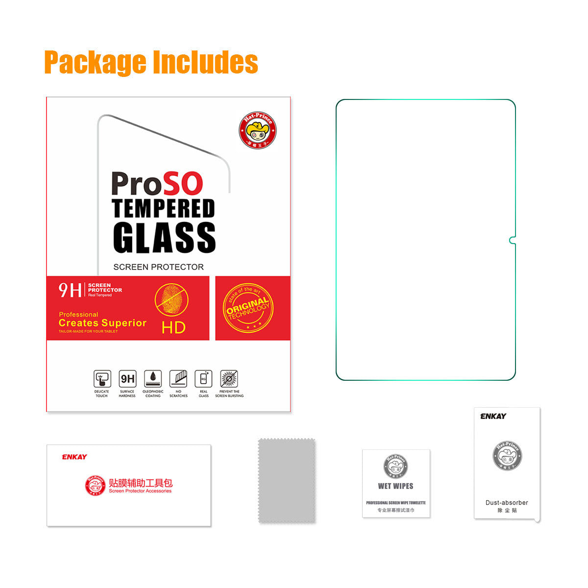 ENKAY HAT PRINCE For Realme Pad 2 9H 2.5D Tablet Screen Protector 0.33mm High Aluminium-silicon Glass Film