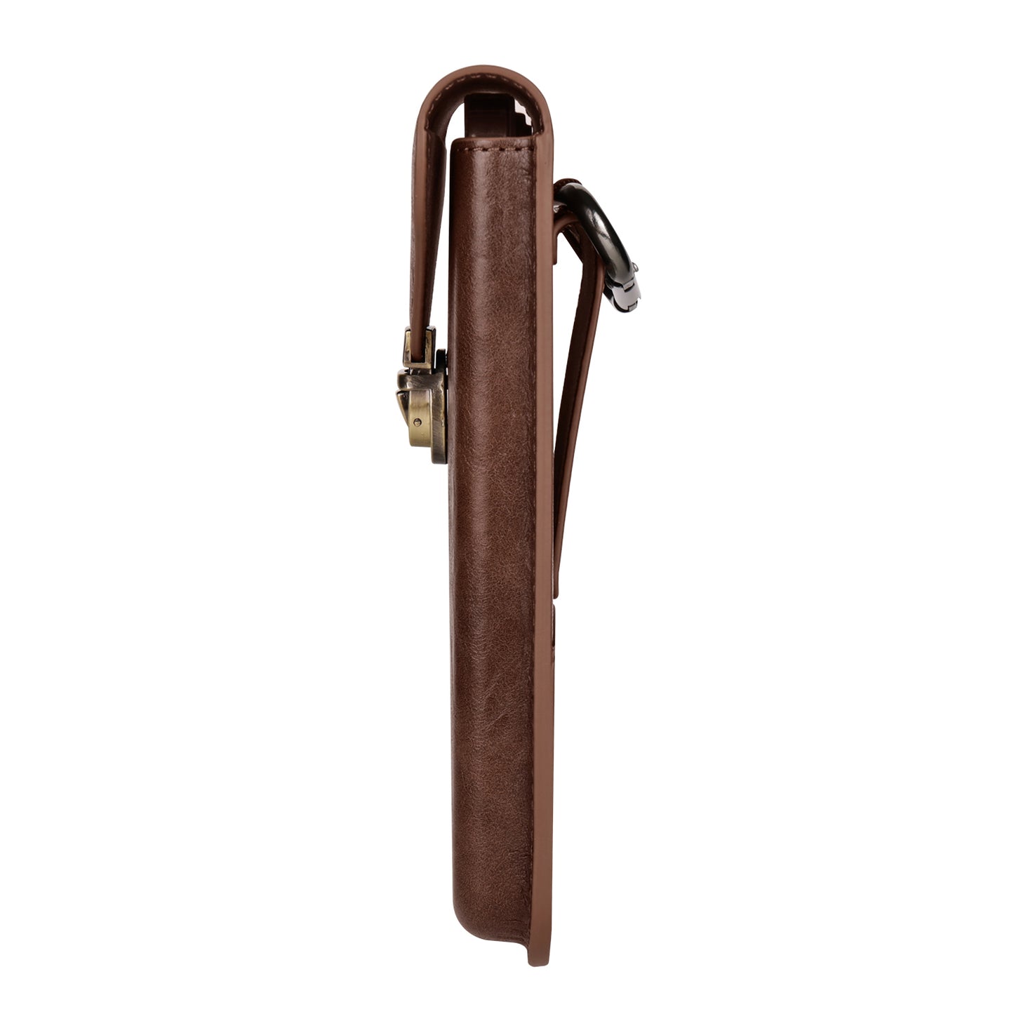 6.1-inch Vertical Phone Waist Bag PU Leather Belt Holster Universal Phone Pouch