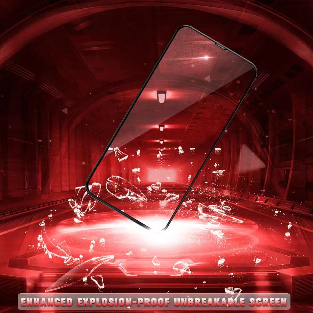 For iPhone 15 Full Coverage Matte Screen Protector Anti-Fingerprint Tempered Glass Film