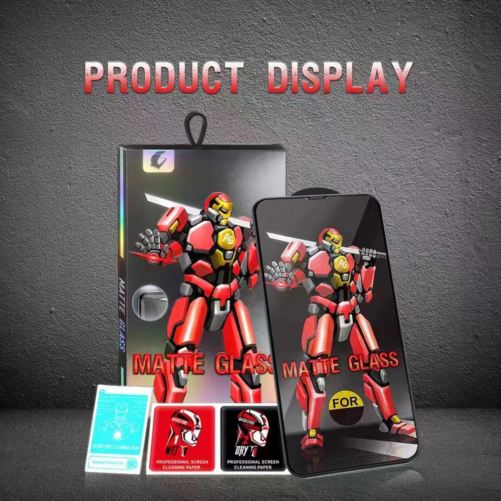 For iPhone 15 Full Coverage Matte Screen Protector Anti-Fingerprint Tempered Glass Film