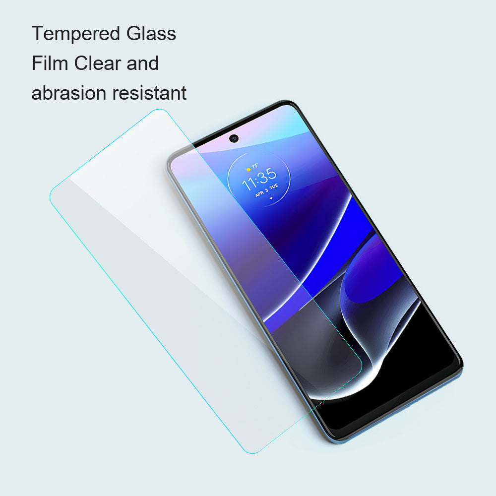 AMORUS For Motorola Moto G54 5G High Aluminum-silicon Glass Screen Protector 2.5D Arc Edge Screen Film