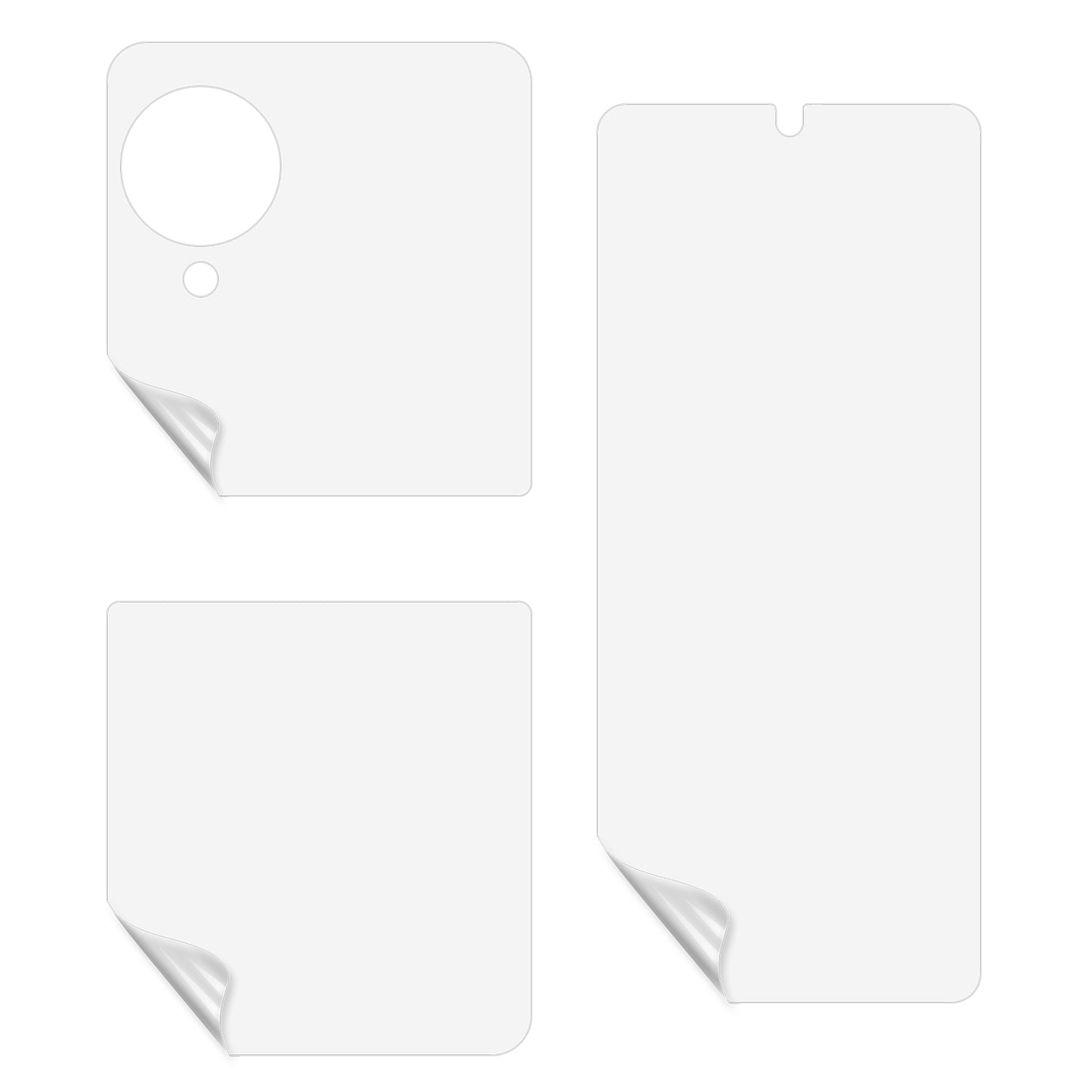 For Oppo Find N3 Flip 5G 1 Set Front Full Screen Protector + Back Film TPU+PET Hydrogel Film