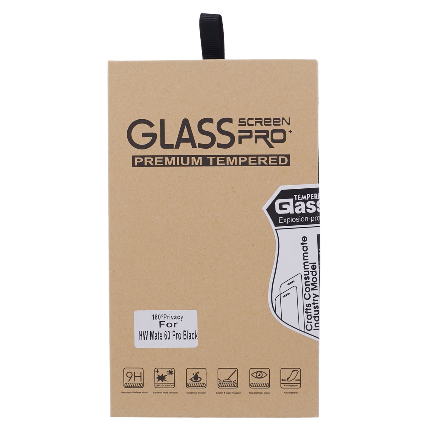 For Huawei Mate 60 Pro / Mate 60 Pro+ 180 Degree Anti-spy Tempered Glass Film Side Glue Arc Edge Protector