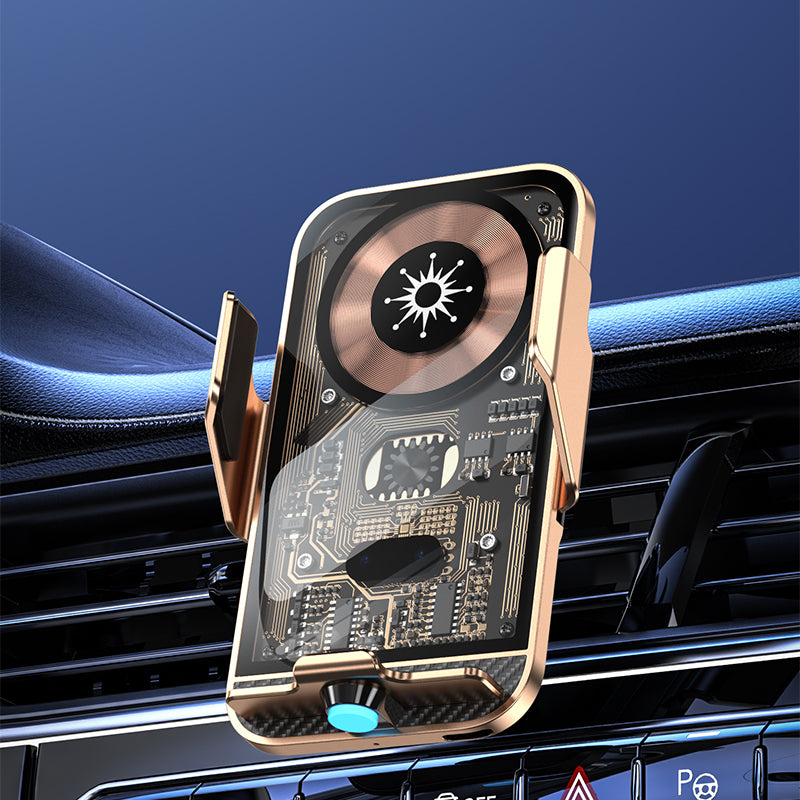 C11 15W Wireless Charger Phone Mount 360-Degree Rotating Air Vent Car Charger Phone Holder