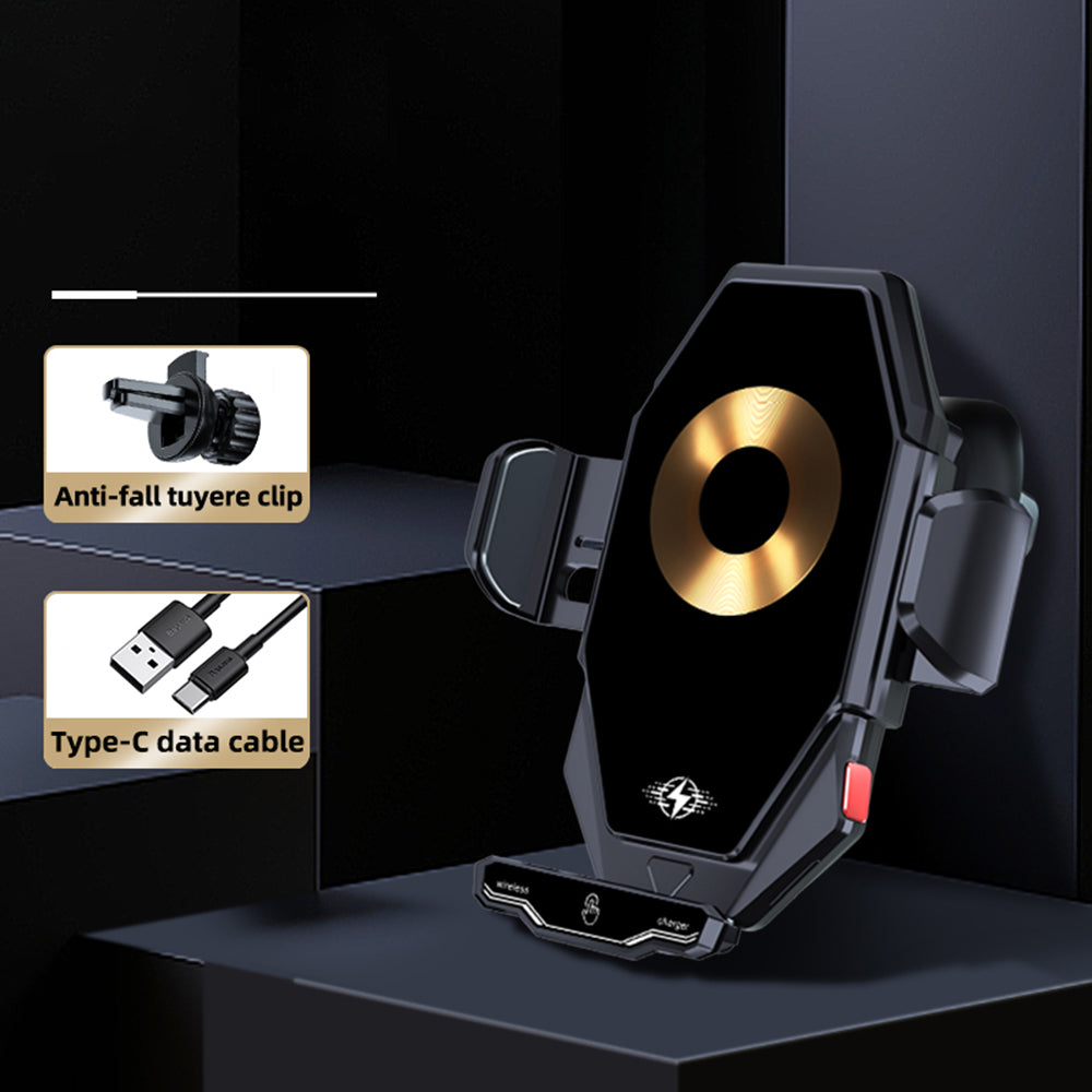 T7 15W Wireless Car Charger Phone Holder Auto-Induction Air Vent Car Charger Phone Mount