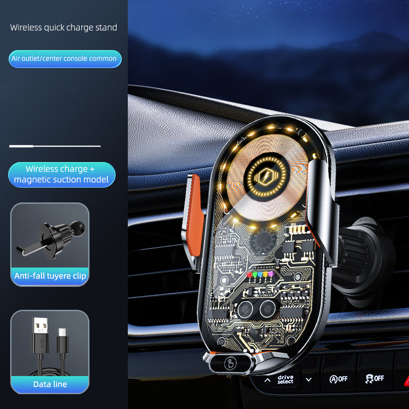 C13 15W Magnetic Wireless Car Charger Phone Mount Air Vent Induction Clamping Cell Phone Charger Holder