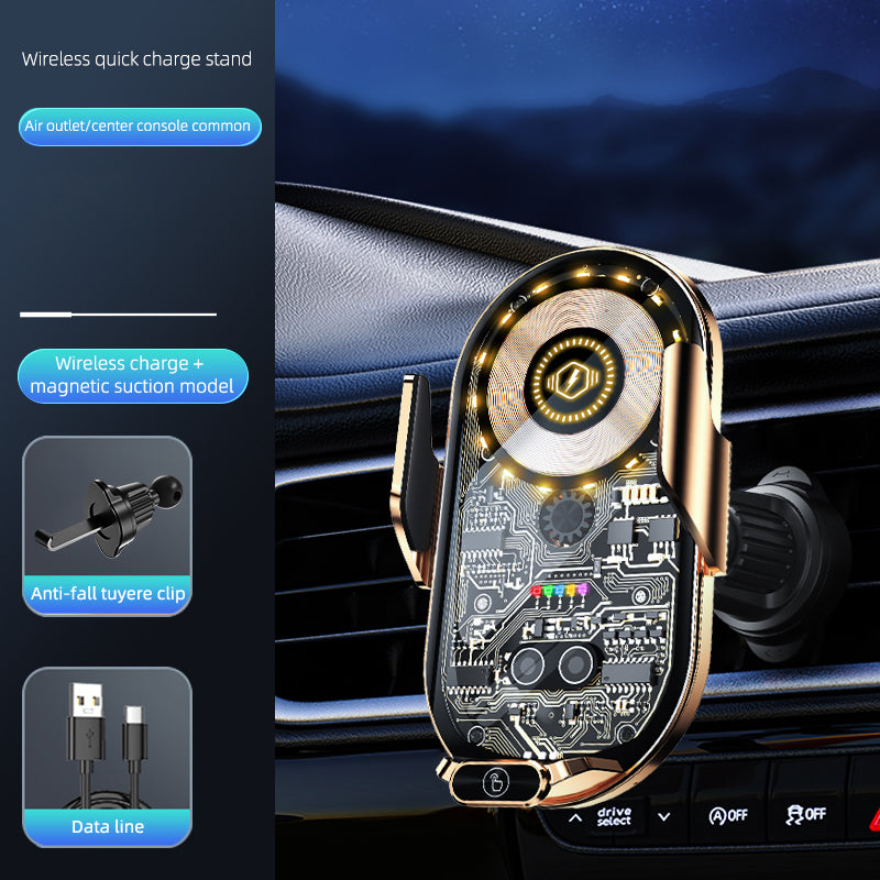 C13 15W Magnetic Wireless Car Charger Phone Mount Air Vent Induction Clamping Cell Phone Charger Holder