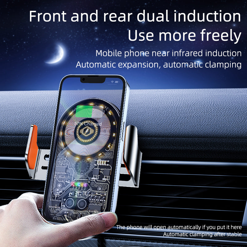 C13 15W Magnetic Wireless Car Charger Phone Mount Air Vent Induction Clamping Cell Phone Charger Holder