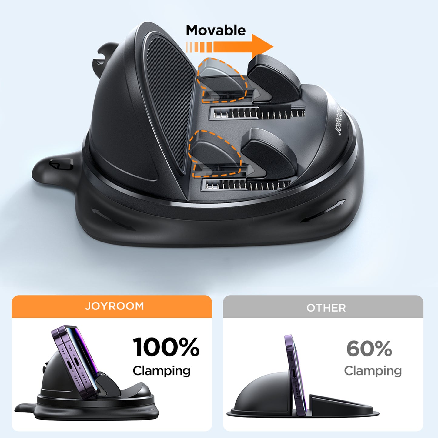 JOYROOM ZS354 Car Dashboard Adhesive Mobile Phone Holder Base Rotatable Cellphone Stand
