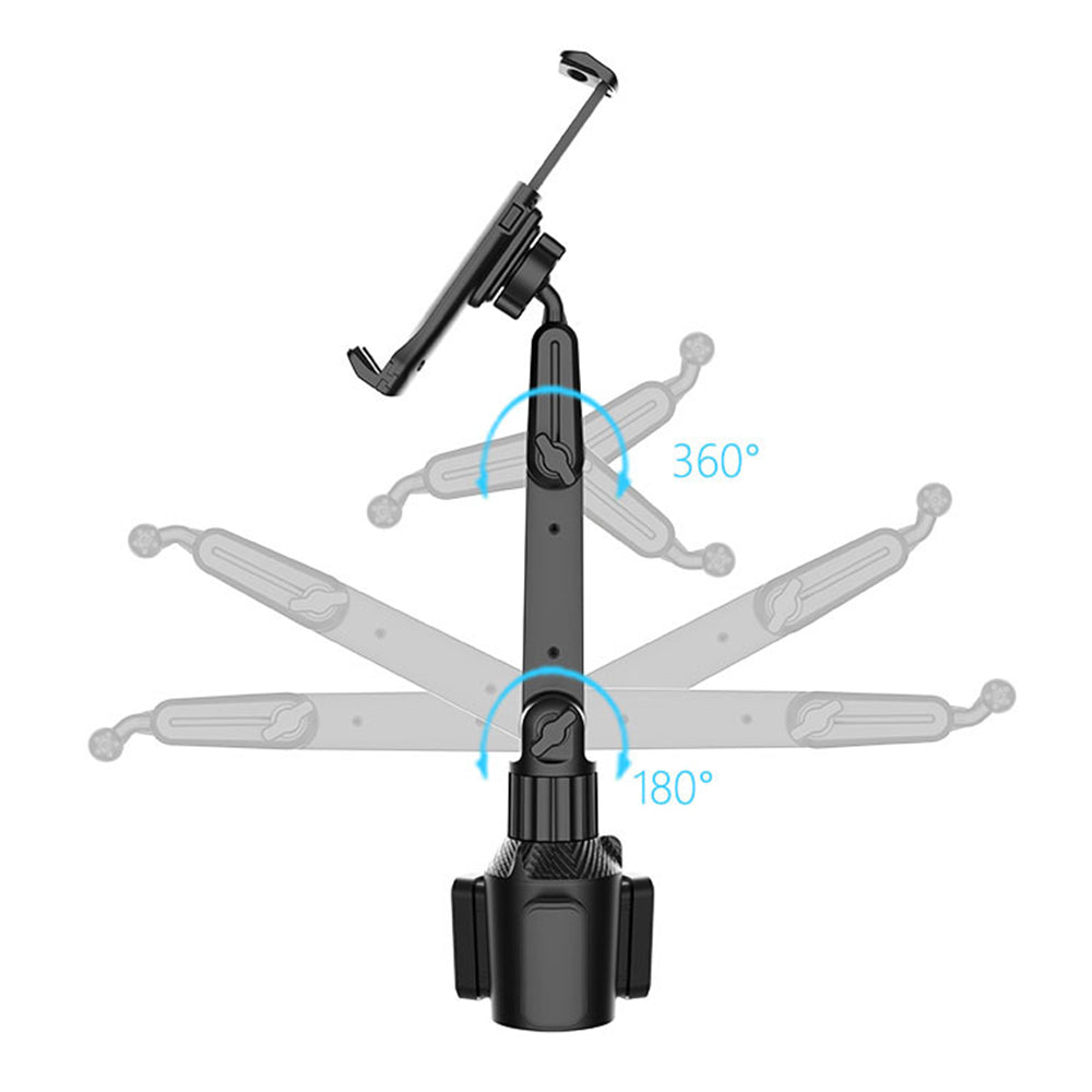 CUP-B16 Car Cup Holder Phone Mount Universal Long Neck 2 Shaft Rotating Cell Phones Car Cup Mount