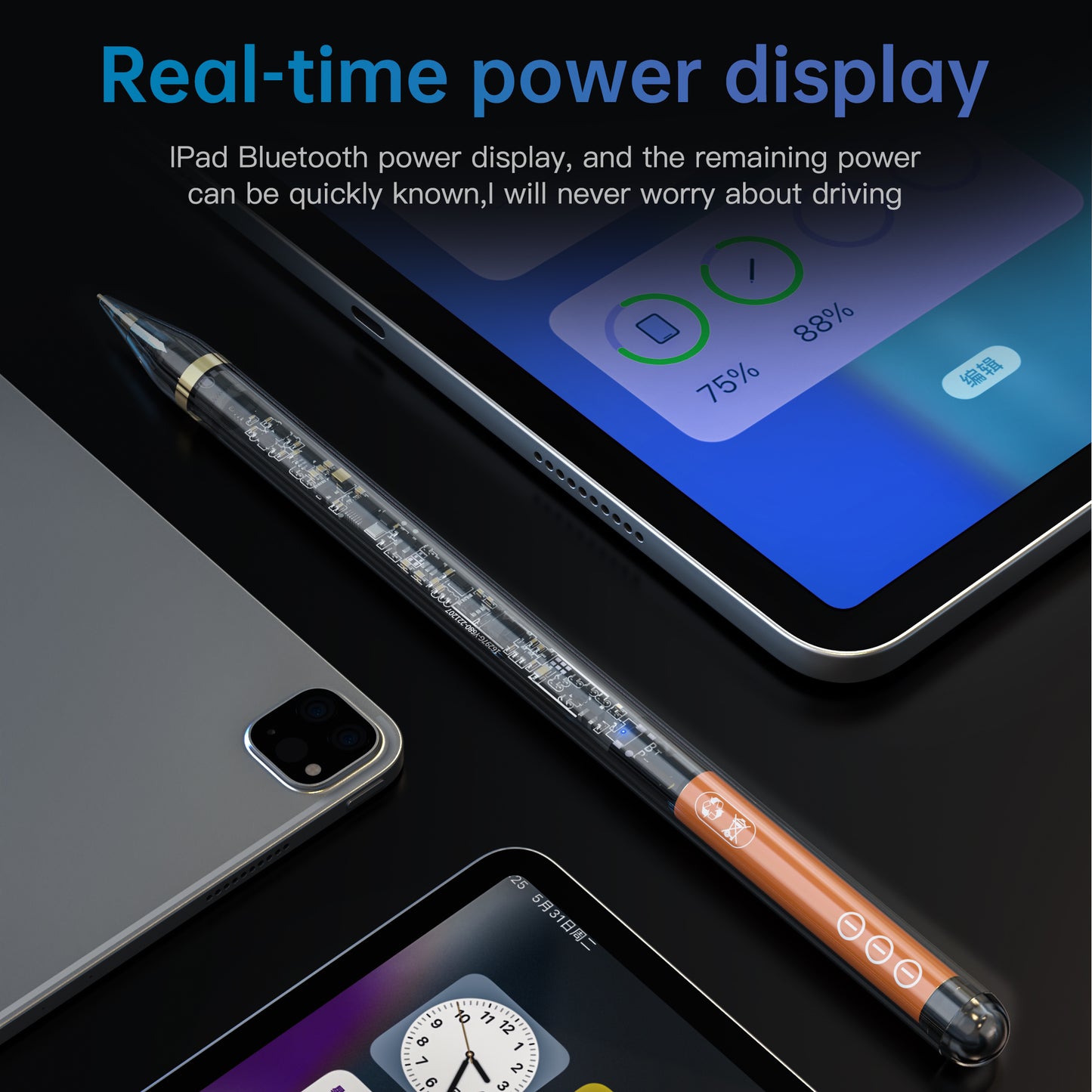 10Pro Transparent Capacitive Pen Portable Slim Stylus Pencil for Writing Drawing