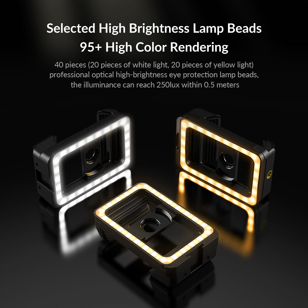 APEXEL APL-FL23 M17-37 LED Video Fill Light Portable Selfie Clip Light with 1 / 4 Thread Port for Phone