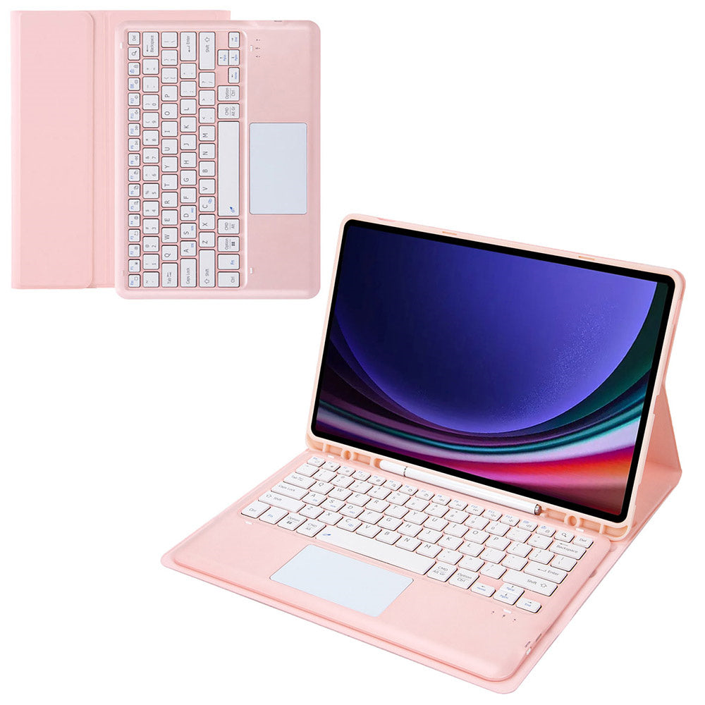 A810B-A For Samsung Galaxy Tab S9+ X810 / X816 / X818 Detachable Bluetooth Keyboard Case with Touchpad, Protective Tablet Case