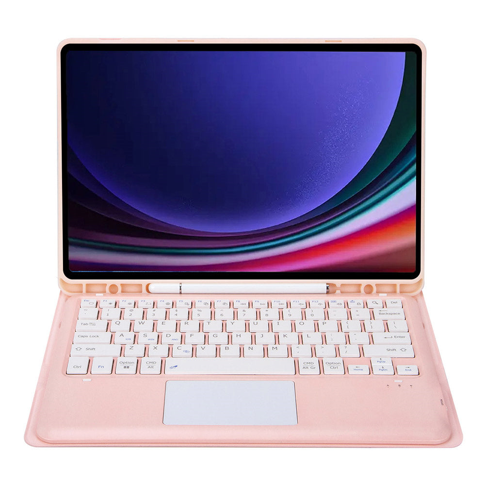 A810B-A For Samsung Galaxy Tab S9+ X810 / X816 / X818 Detachable Bluetooth Keyboard Case with Touchpad, Protective Tablet Case