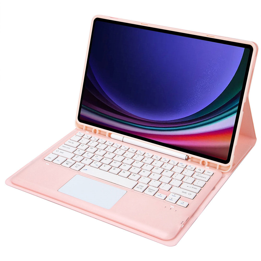 A810B-A For Samsung Galaxy Tab S9+ X810 / X816 / X818 Detachable Bluetooth Keyboard Case with Touchpad, Protective Tablet Case