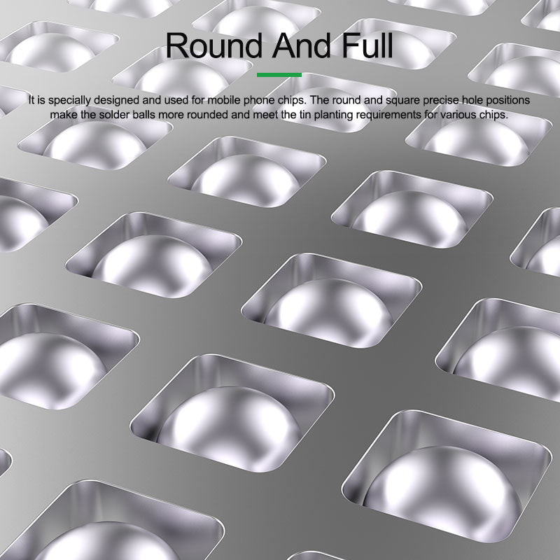 RELIFE RL-044 9Pcs IP Series CPU Integrated Steel Mesh Set A8-A16 CPU Tin Planting Kit