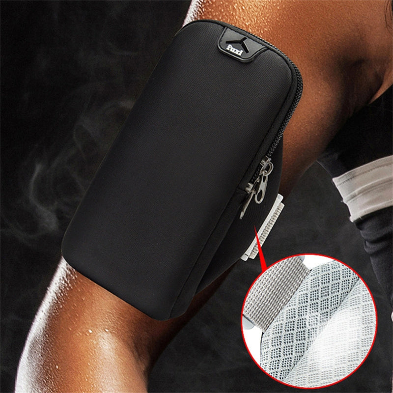 For Cell Phone Below 6.5-inch Armband Pouch Sports Running Oxford Fabric Phone Bag, 18*9cm