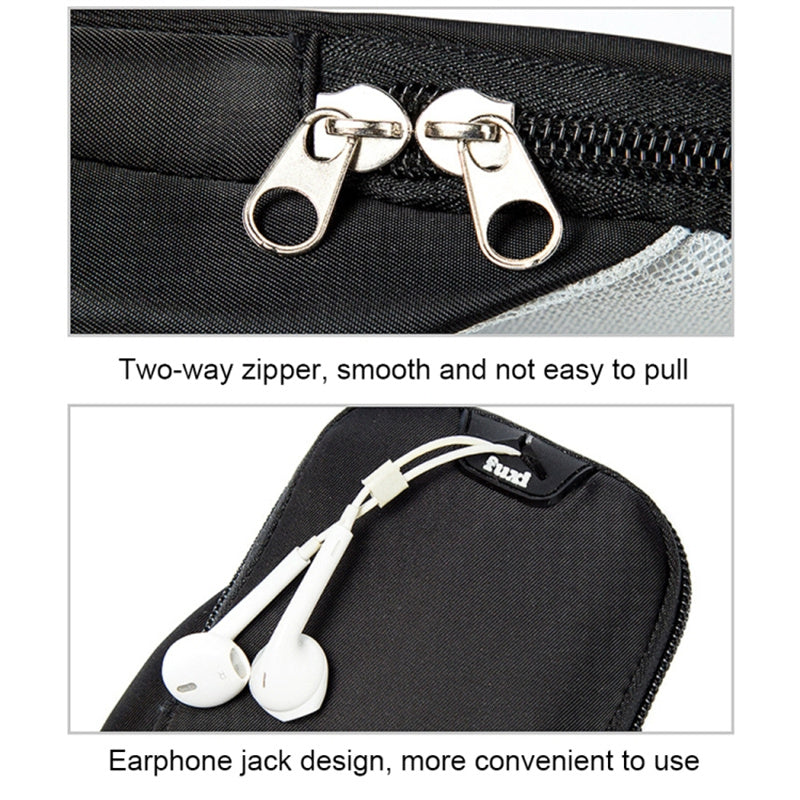 For Cell Phone Below 6.5-inch Armband Pouch Sports Running Oxford Fabric Phone Bag, 18*9cm