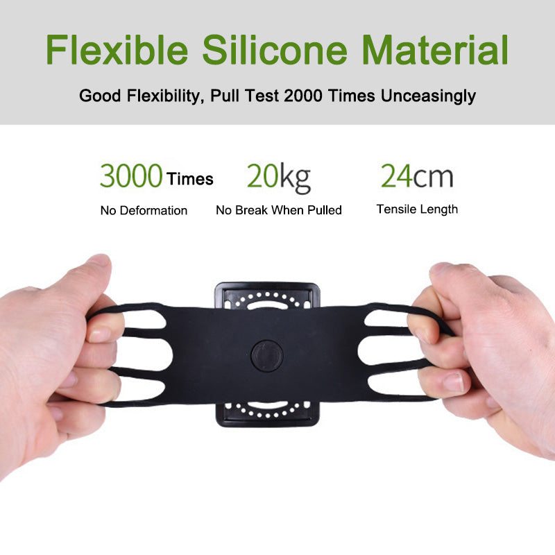 Running Armband for Universal 4-7 Inch Smartphones, 360-degree Rotatable Silicone Wristband Phone Holder