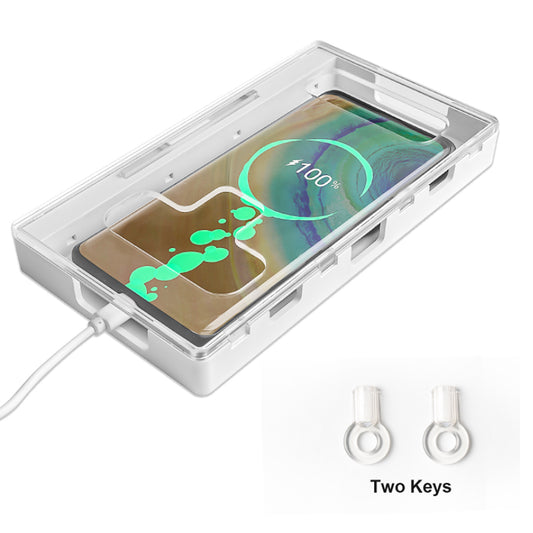 Portable Phone Lock Box Self-Control Locker for Kids Students Adults Focus, Self-Discipline Mobile Phone Box with 2 Keys