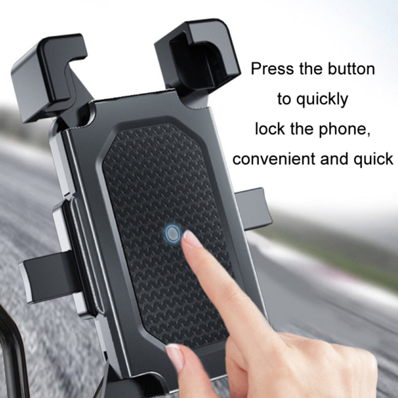 Motorcycle Electric Bike Handlebar Mount 4.5-6.3 inch Phone Holder Cycling Cellphone Stand Clamp