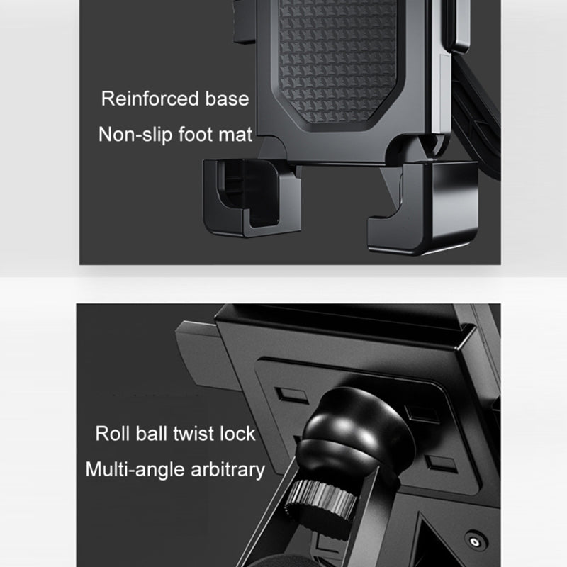 Motorcycle Electric Bike Handlebar Mount 4.5-6.3 inch Phone Holder Cycling Cellphone Stand Clamp