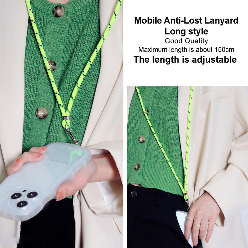 IMAK 150cm Universal Mobile Phone Lanyard Crossbody Strap Neck Rope with Transparent Patch, Long Style