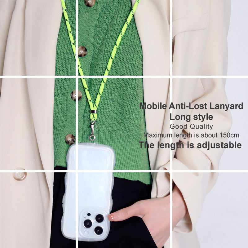 IMAK 150cm Universal Mobile Phone Lanyard Crossbody Strap Neck Rope with Transparent Patch, Long Style