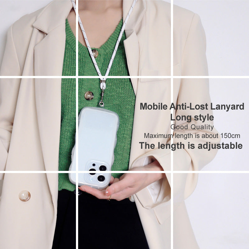 IMAK 150cm Universal Mobile Phone Lanyard Crossbody Strap Neck Rope with Transparent Patch, Long Style
