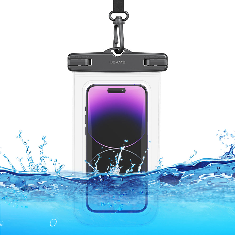 USAMS US-YD012 6.7-inch IP68 Waterproof Phone Bag PVC Touch Screen Rafting Diving Phone Pouch