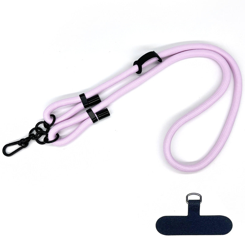 10mm Thick Polyester Rope Adjustable Neck / Shoulder Lanyard Anti-lost Phone Crossbody Carrying Strap