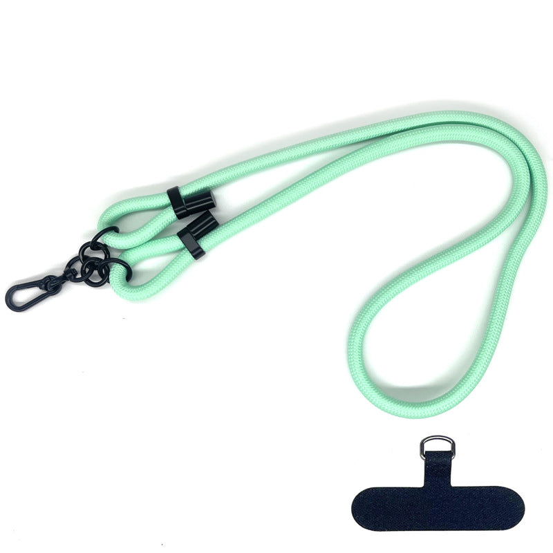 10mm Thick Polyester Rope Adjustable Neck / Shoulder Lanyard Anti-lost Phone Crossbody Carrying Strap