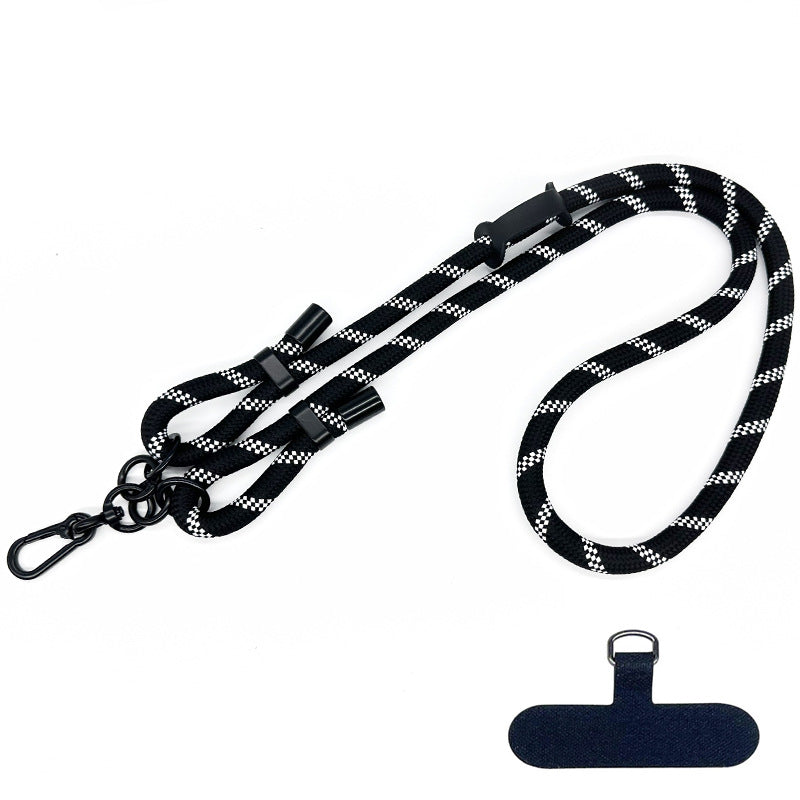 10mm Thick Polyester Rope Adjustable Neck / Shoulder Lanyard Anti-lost Phone Crossbody Carrying Strap