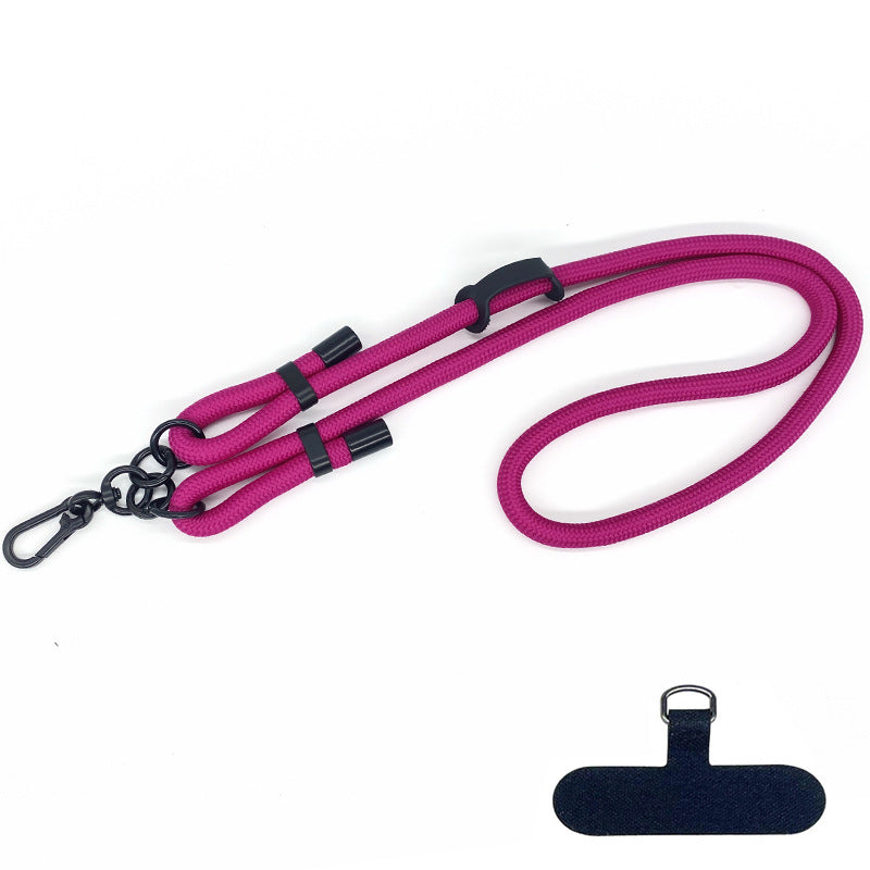 10mm Thick Polyester Rope Adjustable Neck / Shoulder Lanyard Anti-lost Phone Crossbody Carrying Strap