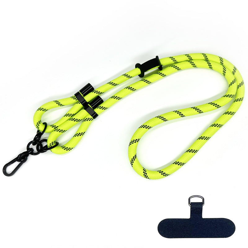 10mm Thick Polyester Rope Adjustable Neck / Shoulder Lanyard Anti-lost Phone Crossbody Carrying Strap