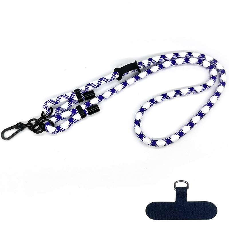 10mm Thick Polyester Rope Adjustable Neck / Shoulder Lanyard Anti-lost Phone Crossbody Carrying Strap