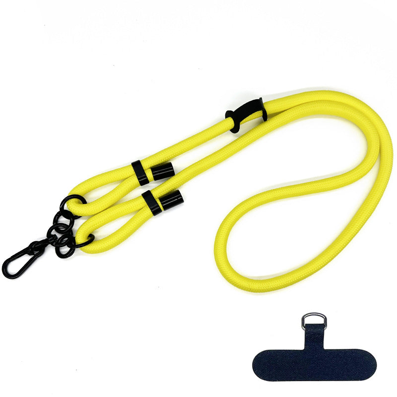 10mm Thick Polyester Rope Adjustable Neck / Shoulder Lanyard Anti-lost Phone Crossbody Carrying Strap