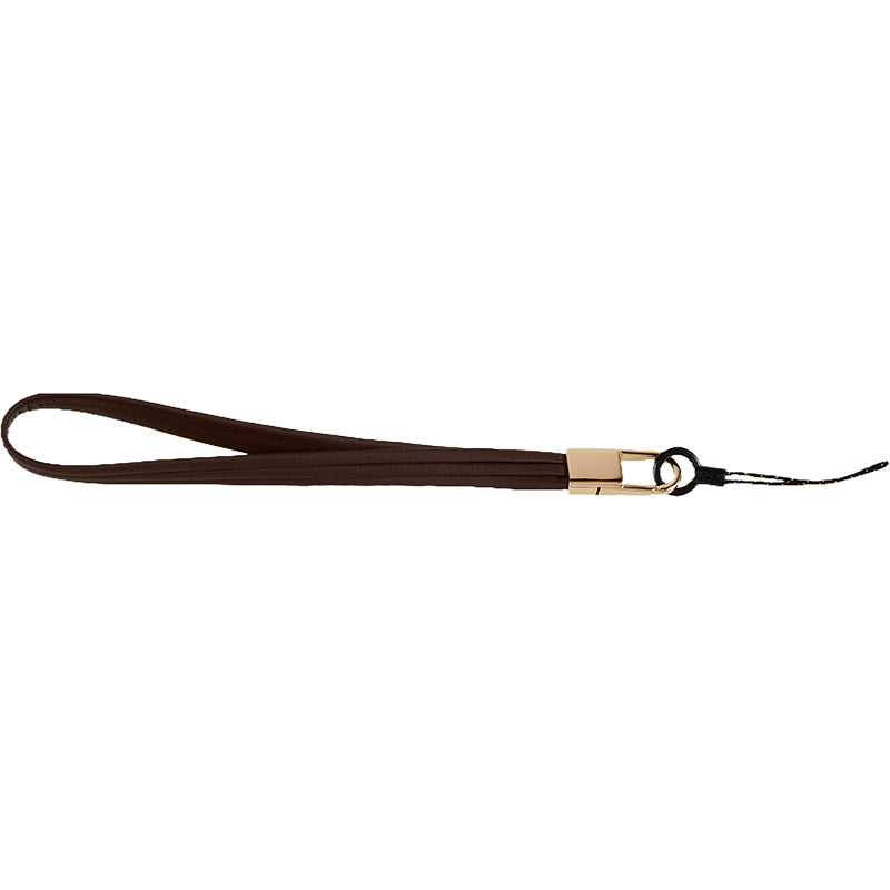 20cm Universal Cell Phone Case Hand Strap Wrist Lanyard Leather Strap for Name Tag / Keys