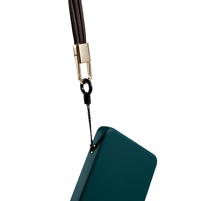 20cm Universal Cell Phone Case Hand Strap Wrist Lanyard Leather Strap for Name Tag / Keys