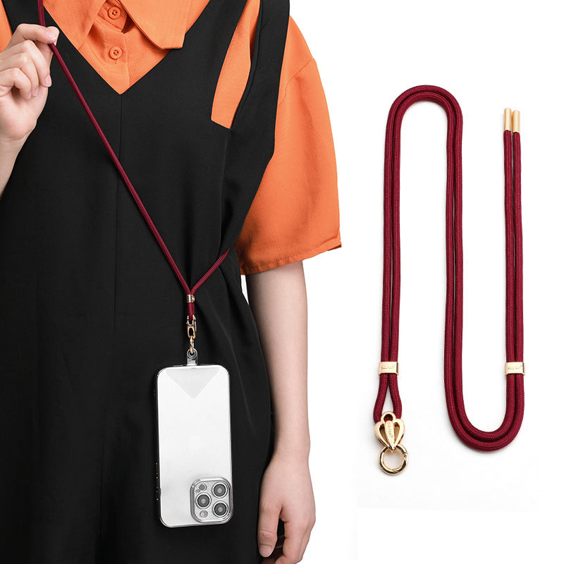 SULADA 80cm Universal Cell Phone Lanyard Holder Adjustable Phone Neck Shoulder Strap Rope with Key Chain Holder / Patch, Long Style