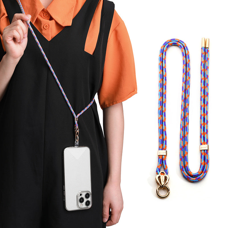 SULADA 80cm Universal Cell Phone Lanyard Holder Adjustable Phone Neck Shoulder Strap Rope with Key Chain Holder / Patch, Long Style