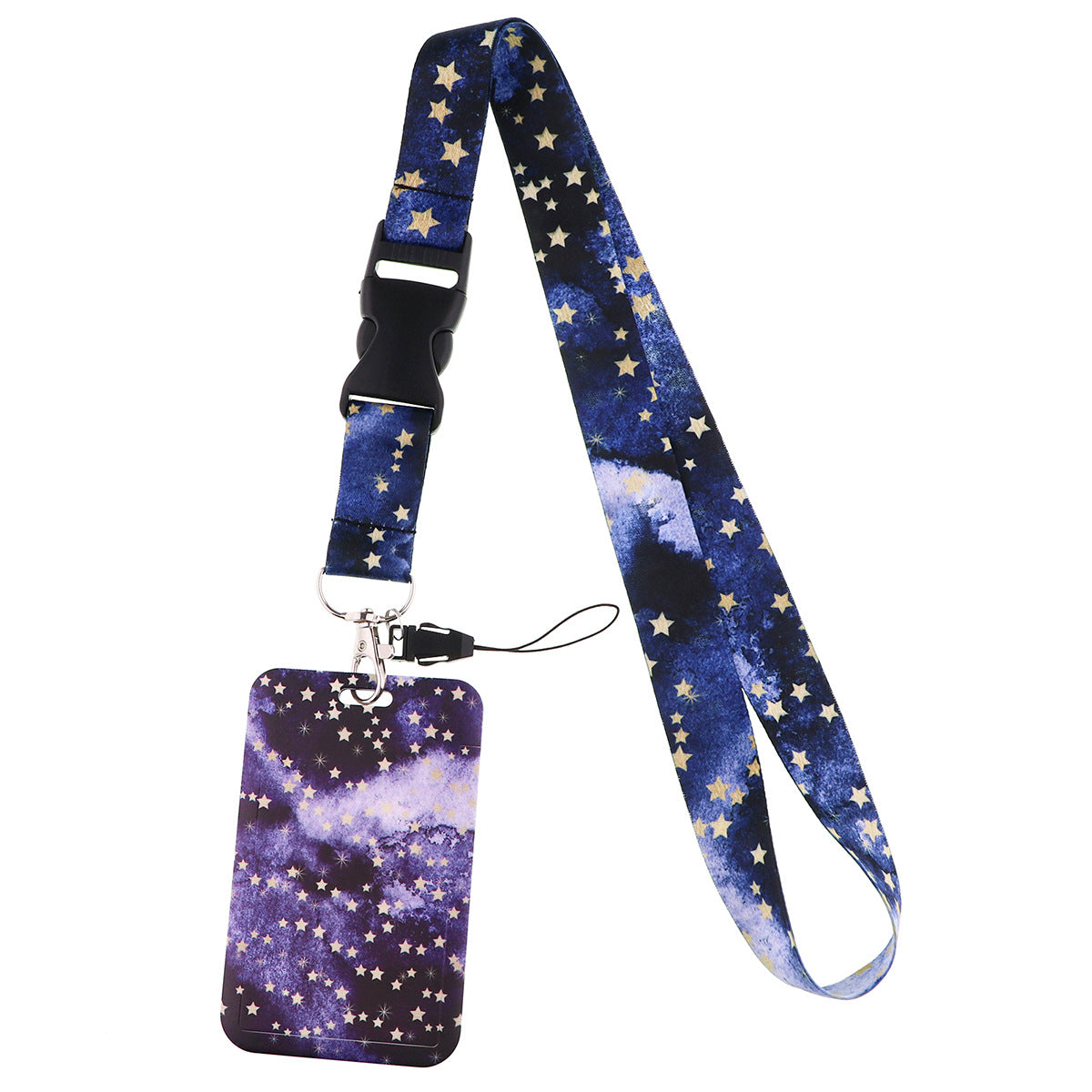 Starry Sky Series Neck Lanyard with ID Badge Holder Keychains Cell Phone Strap for School Office