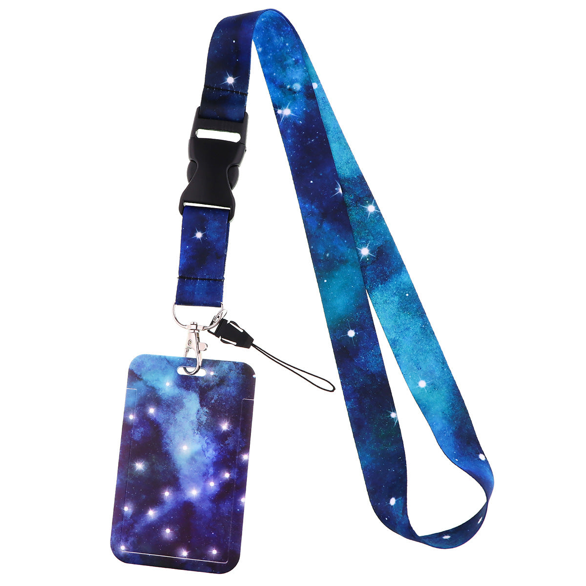 Starry Sky Series Neck Lanyard with ID Badge Holder Keychains Cell Phone Strap for School Office